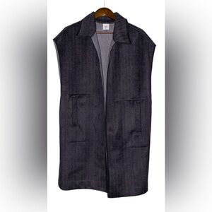 CAbi Novel Herringbone Tweed Vest Women M/L‎ Quiet Luxury Capsule Wardrobe